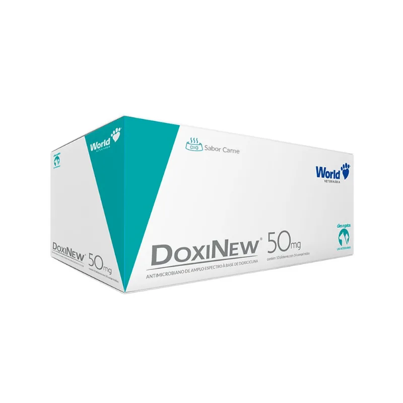 Doxinew Cães Gatos 10 Blisters C/ 14 Comprimidos World 50mg