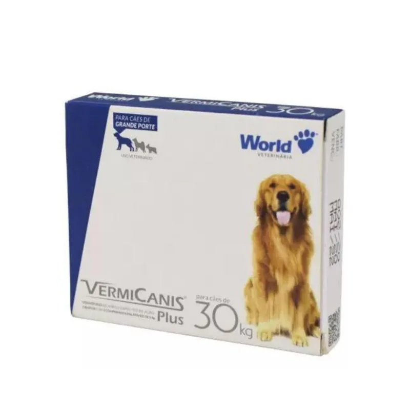 Vermicanis Plus 2,4g C/2 Comprimidos Vermifugo Cães 30kg