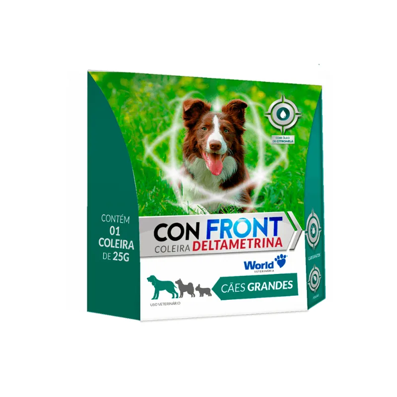 Confront Deltametrina Coleira 60cm Para Cães World 25g