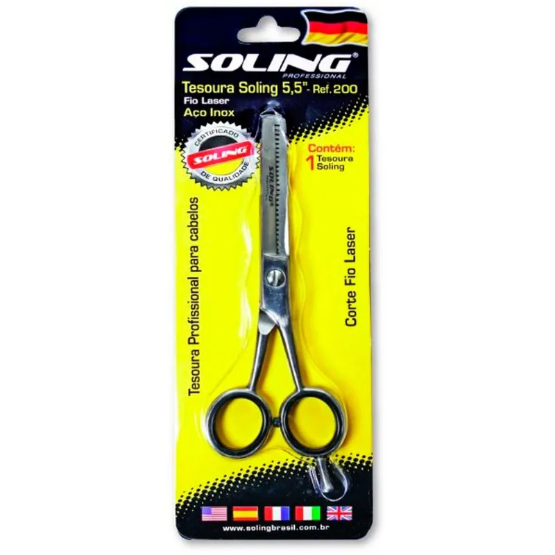 Tesoura Profissional Desbaste/Desfiadeira 5.5' - Soling