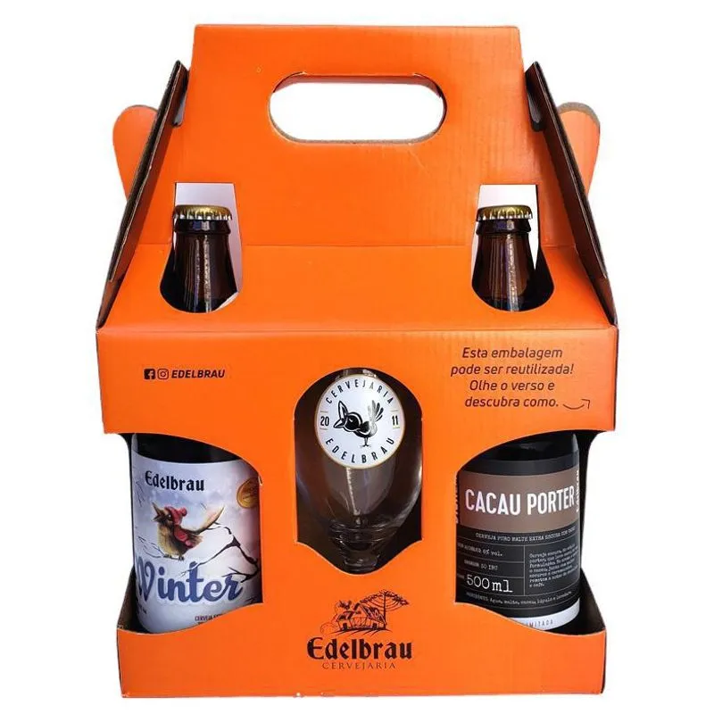 Kit Cerveja Artesanal+copo (stout + Cacau Porter) - Edelbrau