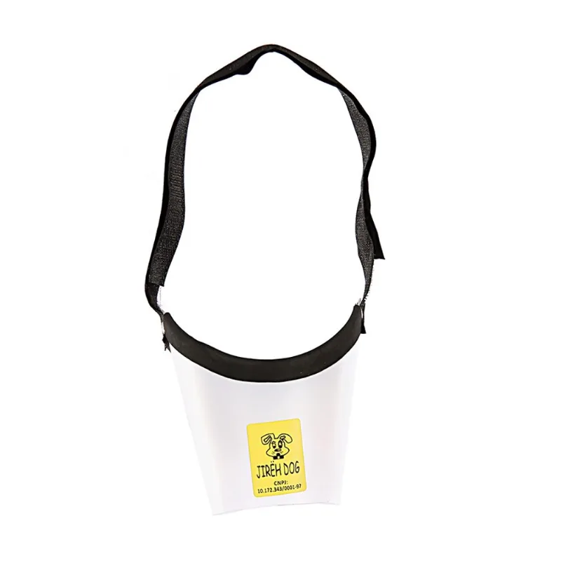 Focinheira Dog Jireh para Cães Branco e Preto - Tamanho 5