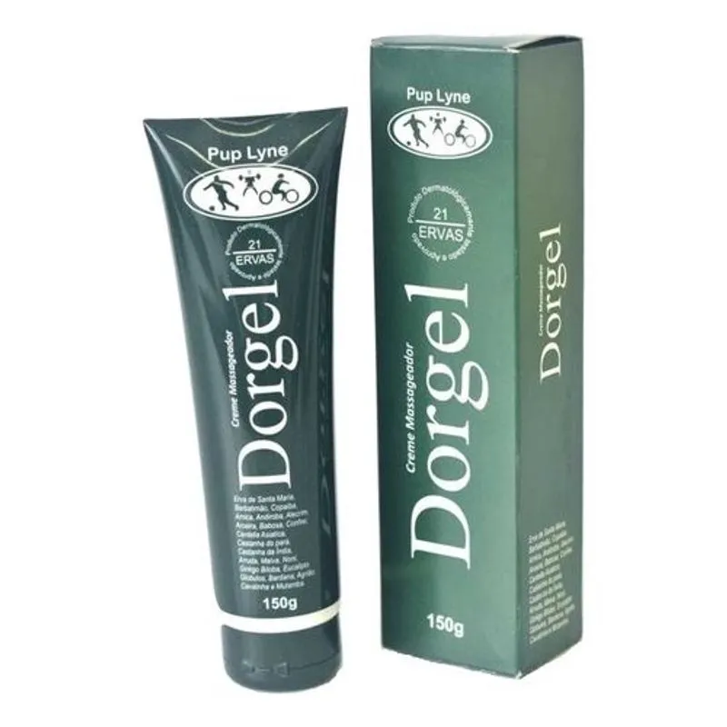12 Unidades Creme Massageador Dorgel 150g Pup Lyne Bisnaga