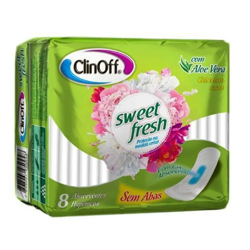 Kit 3 Pacote Absorvente Sem Abas Sweet Fresh Suave 8 Un