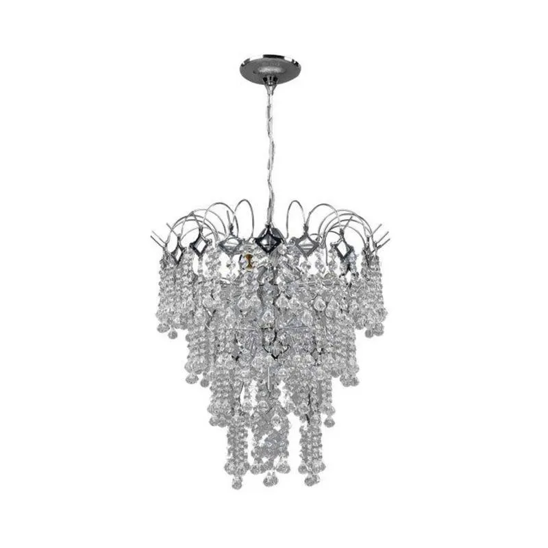 Lustre Shammaluz Chuva de Prata, 4 Andares, Acrílico - 40