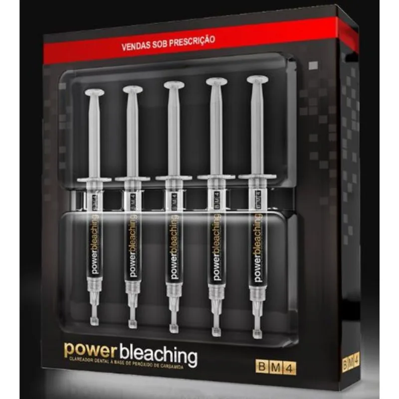 Clareador Dental Power Bleaching 22% BM4 - Kit com 5 Seringas