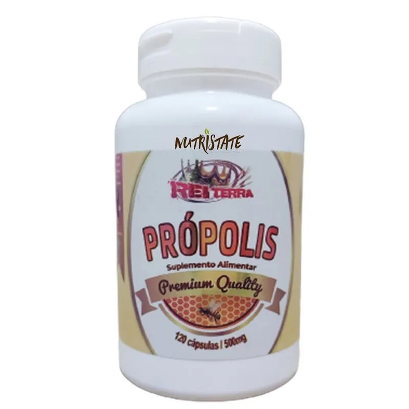 4 Potes de Própolis Com Vitamina C + Vitamina E + Zinco 120 Cápsulas 500mg