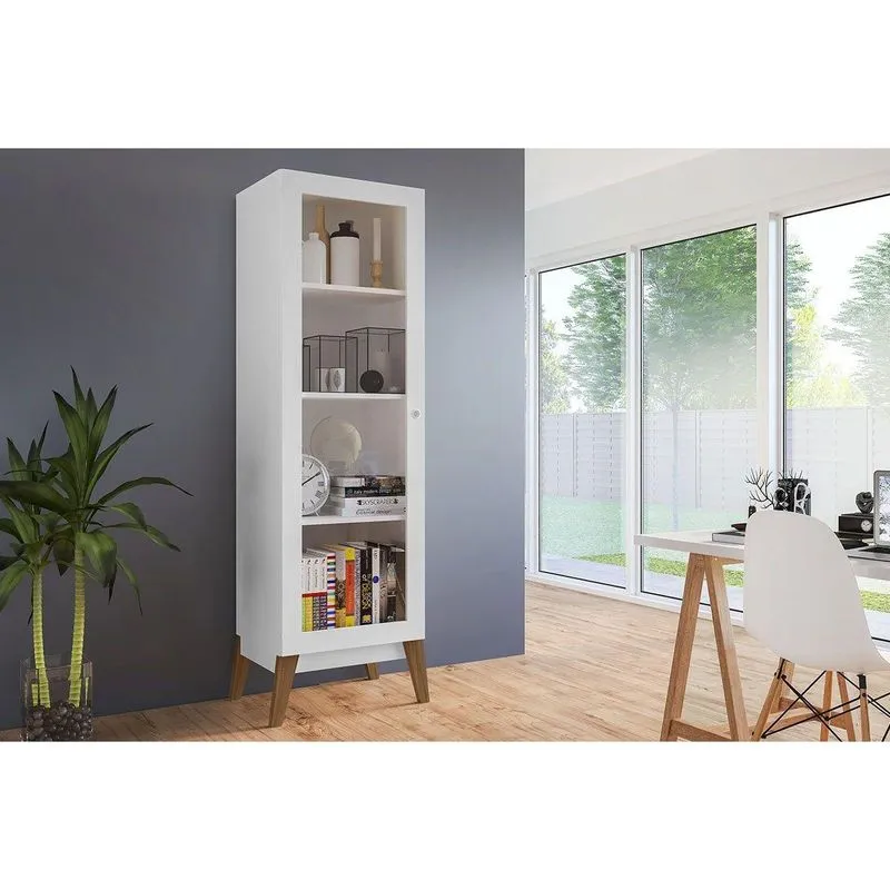 Cristaleira Cozinha Malta 40cm Branco Genialflex
