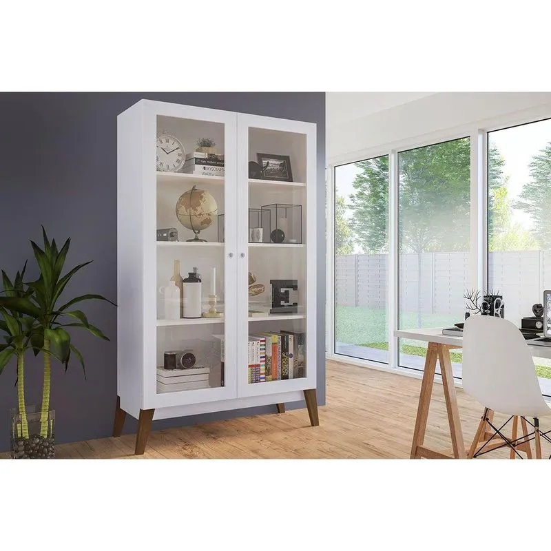 Cristaleira Cozinha Jamaica 86cm Branco Genialflex
