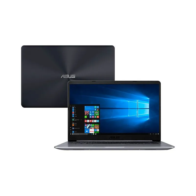 Notebook Asus Intel Core i5-8250U 4GB+16GB Optane 1Tb Tela 15,6" Windows 10 X510UA-BR1272T Cinza