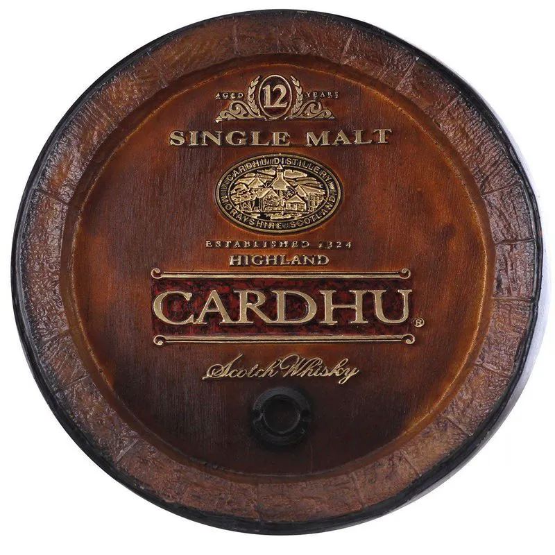 Tampa De Barril Decorativa Grande Cardhu Whisky
