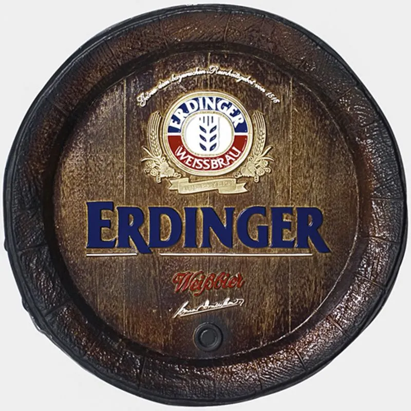 Barril Decorativo Grande Em Fibra - Erdinger Cerveja