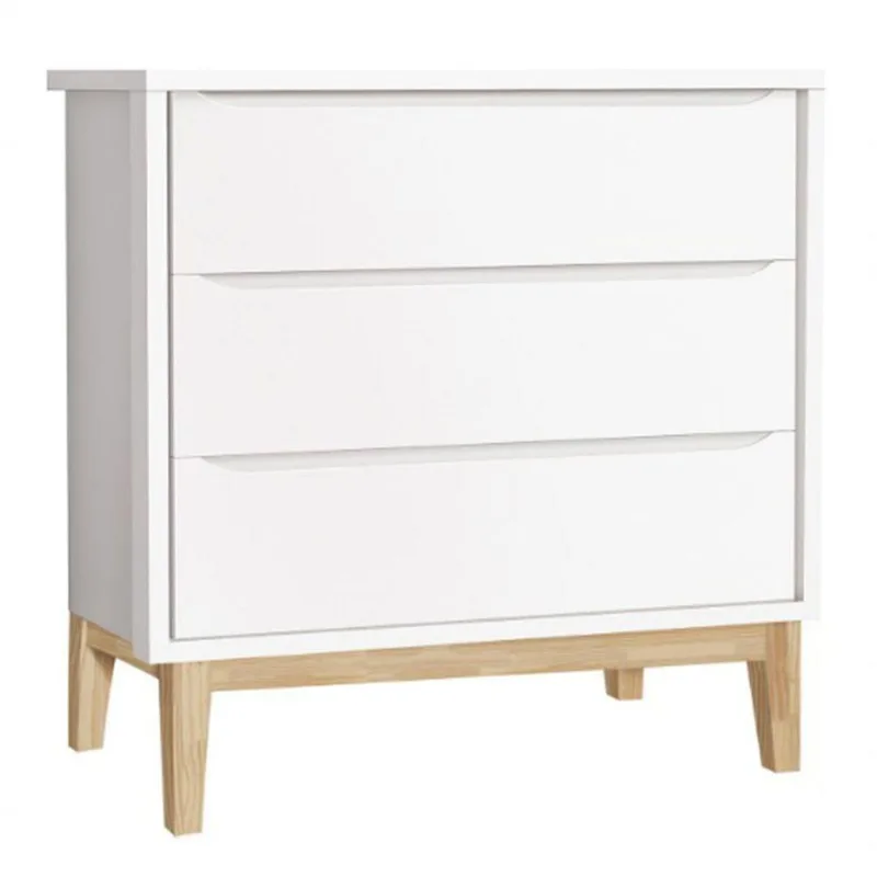 Cômoda Gaveteiro Classic New Branco Fosco Com Natural - Reller