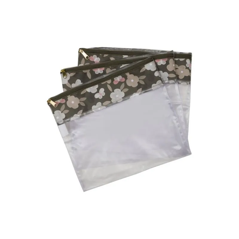 Conjunto 3 Saquinhos Maternidade Borboleta Oliva - Masterbag