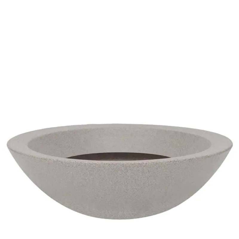 Vaso Bowl Malta Fosco 54x17cm Granito Pedra