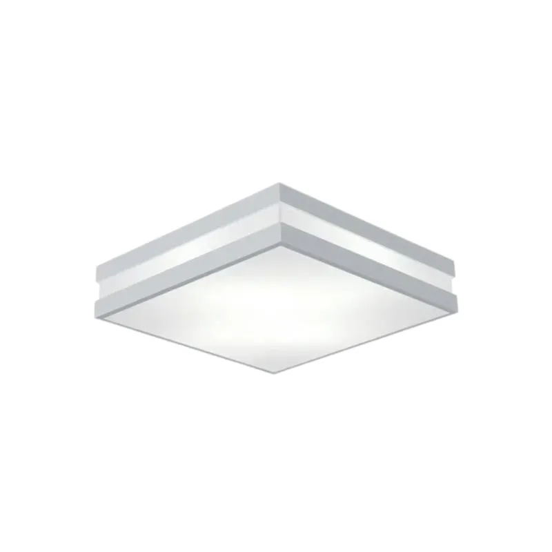 Plafon Quadrado Para 3 Lâmpadas E-27 Branco Texturizado Modular Usina Design