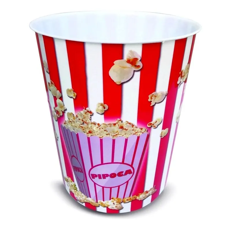 Balde De Pipoca Decorado 7 Litros Igual Cinema Popcorn - Usual Utilidades
