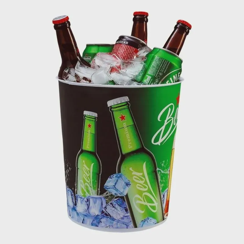 Balde Para Gelo E Cerveja Verde 7 L - Usual Plastic