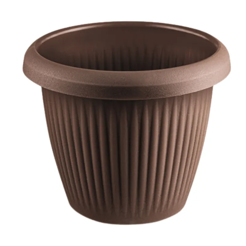 Vaso Redondo c/ Prato 1,4L - Marrom - Usual