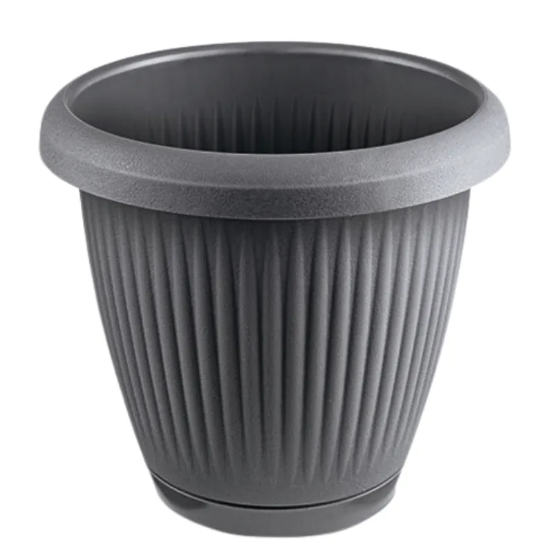 Vaso Redondo c/ Prato 3,2L - Cinza - Usual