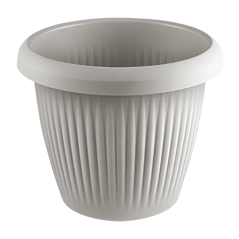 Vaso Redondo c/ Prato - Cinza - Usual
