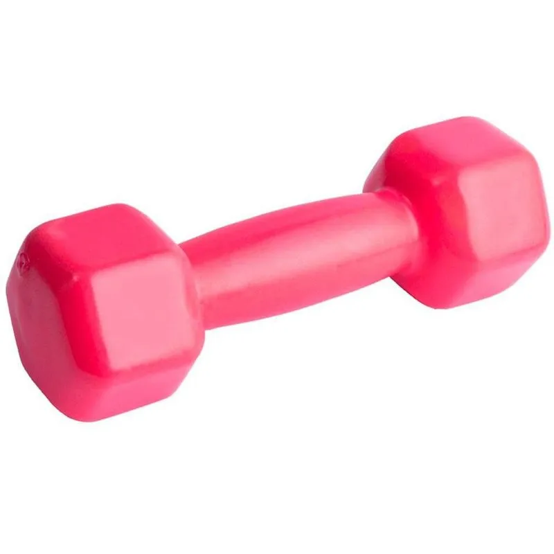 Halter Sextavado Emborrachado S58-R Acte Sports 3 kg Rosa