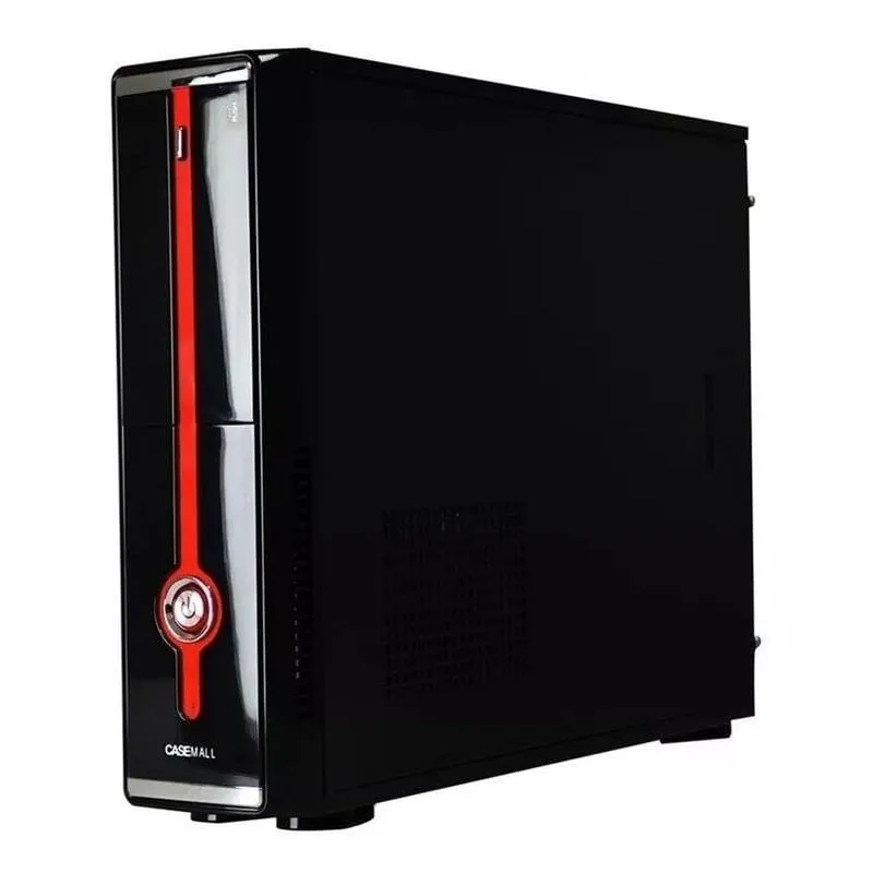 Gabinete Atx Casemall Slim Red Vermelho S104-R Sem Fonte