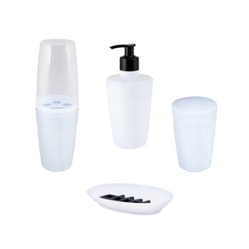 Kit Banho Completo 04 Peças Branco - Zeek