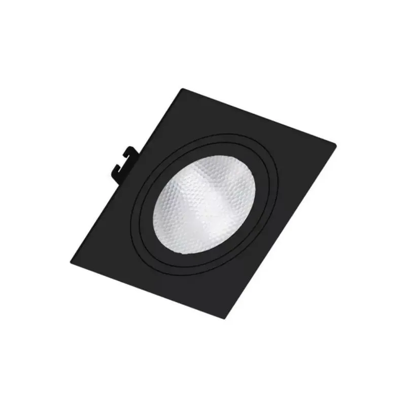 Luminária de Embutir Quadrada Recuada para 1 Lâmpada PAR30 SE-330.1059 Preto Face Save Energy