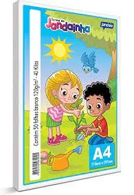 Papel A4 40kg 120g - 50fls - Jandaia