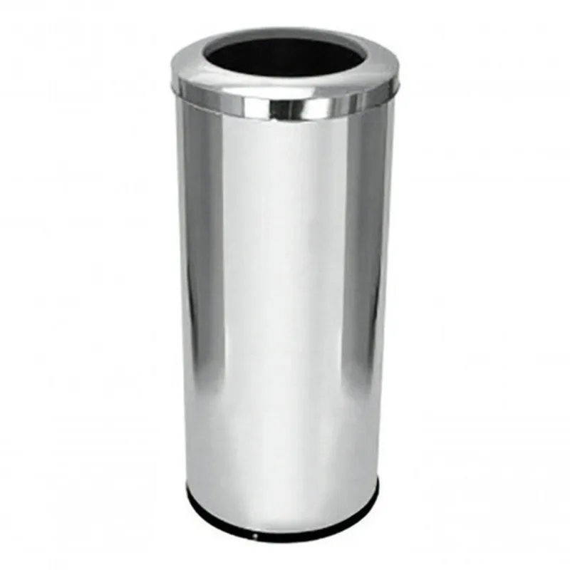 Lixeira C34 50L em Aço Inox com Aro Inox para Uso Diário Inox