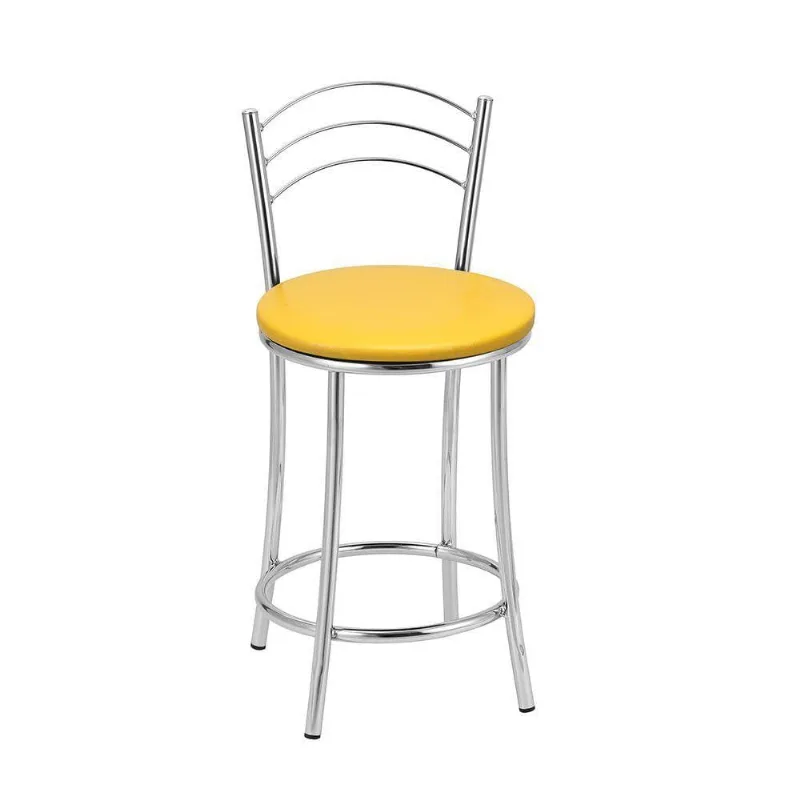 Kit 2 Banquetas Cromadas Bc26c Assento Espuma D15