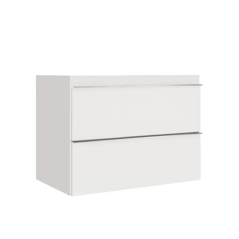 Gabinete Blu Liso 80Cm Sem Lavatório Branco Bumi