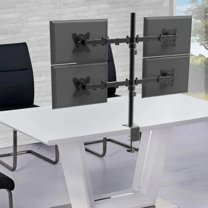 Suporte Mesa p/ 4 Monitores 10'' a 27'' Com Morsa - SM1704 arcticus