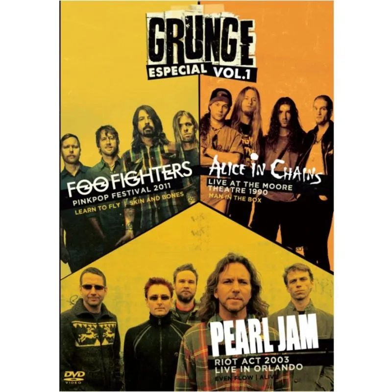 Dvd grunge especial vol. 01- foo fighters, alice & pearl jam