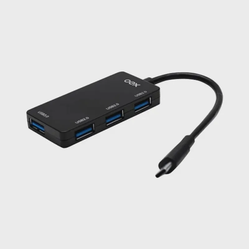 Distribuidor De Conexao Hub Usb-C 3.0 OEX Hb103 Preto
