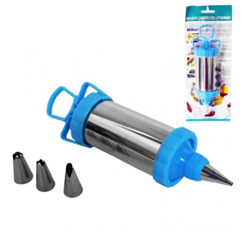 Kit Confeiteiro Decorador De Bolo 4 Bicos E Espatula