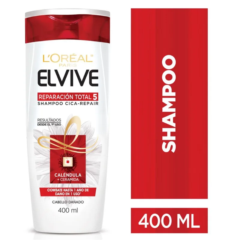 Shampoo Elvive Reparación Total 5 CICA repair 400 cc.