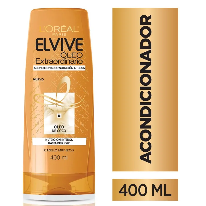 Acondicionador Elvive Óleo Extraordinario nutrición intensa 400 cc.