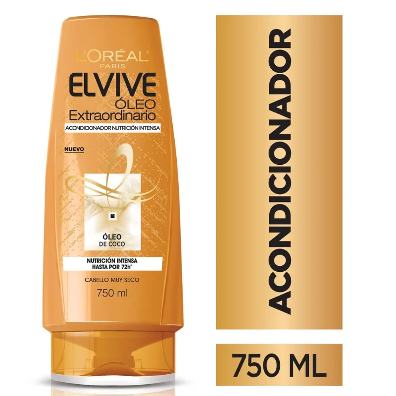 Acondicionador Elvive Óleo Extraordinario nutrición intensa 750 cc.