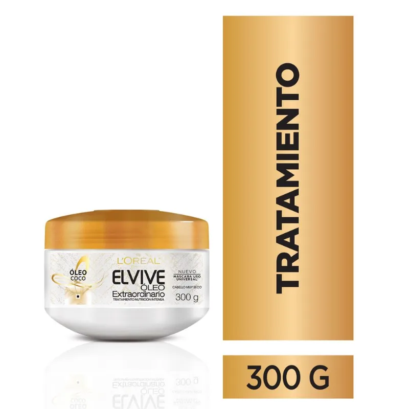 Tratamiento capilar Elvive Óleo Extraordinario nutrición intensa 300 g.