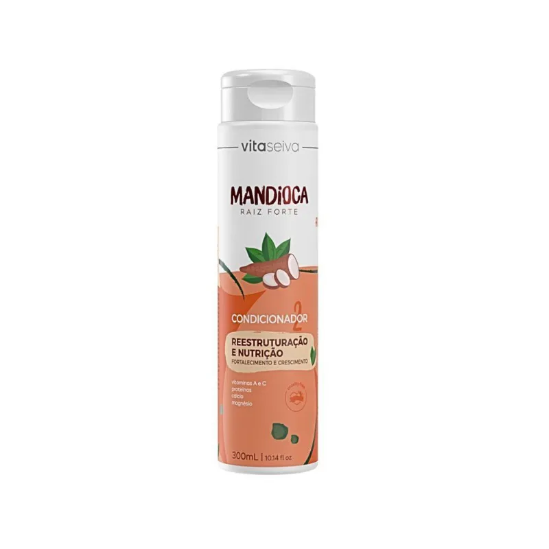 Condicionador Mandioca Raiz Forte Reestruturação Nutrição 300ml Vita Seiva