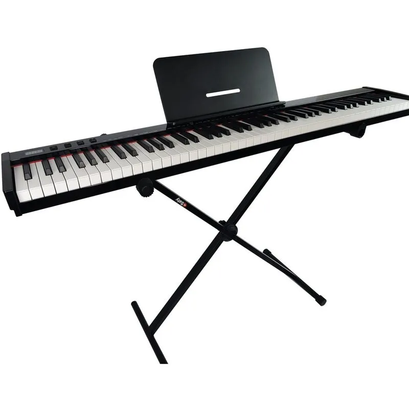 Piano Eletrônico 88 Teclas Arranjador Konix- PH88-S midi + Suporte Pedestal Saty
