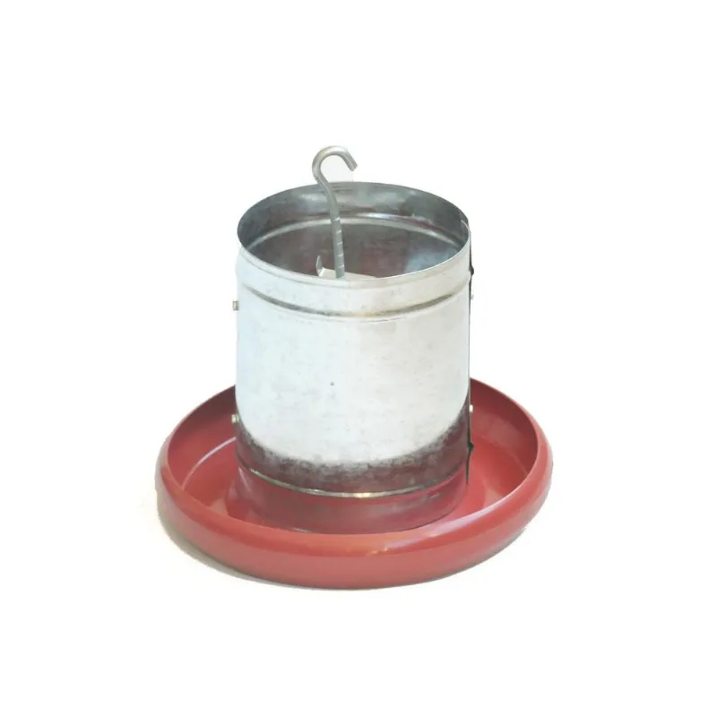 Comedouro Ave Frango 3 Kg Tubular Zinco Base Plástica