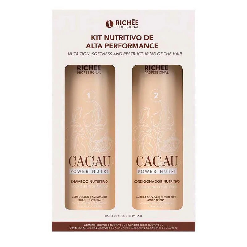Richée Professional Cacau Power Nutri Kit - Shampoo + Condicionador Kit