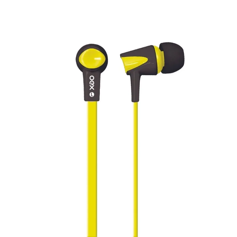 Fone De Ouvido Intra Auricular Com Microfone Oex Colorhit Fn203 - Amarelo E Preto