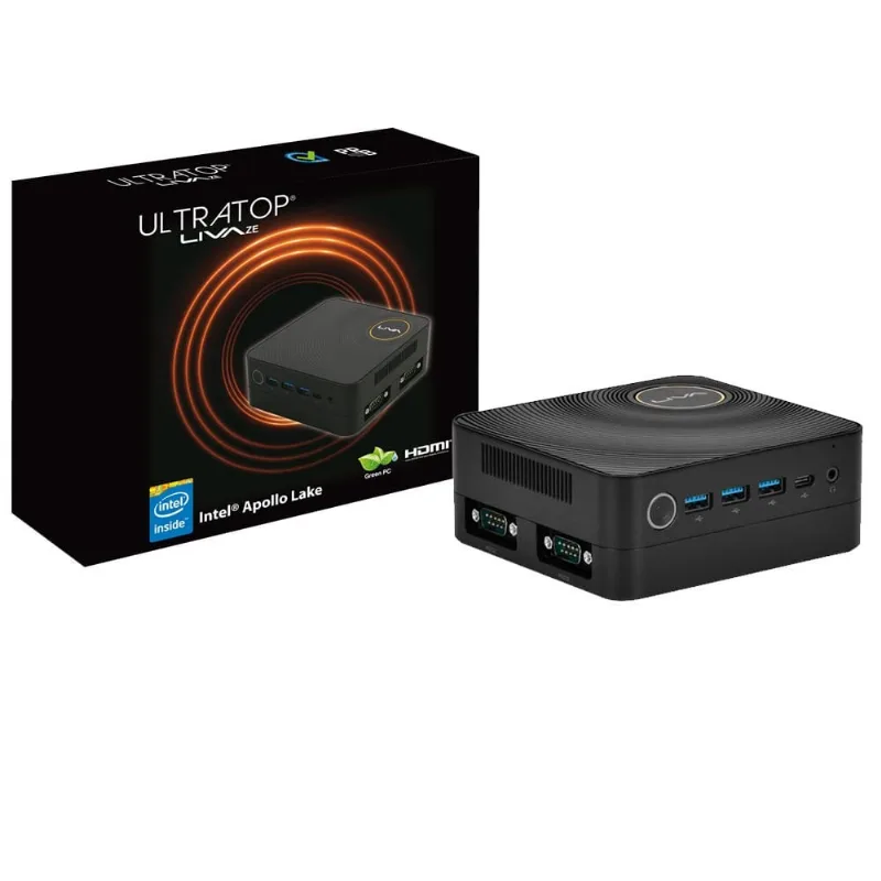 Computador Intel Liva Ze - NUC (Dual Core N3350, HD 500GB, 4GB DDR3, Windows 10 PRO) - ULN33504500W - Preto KIT