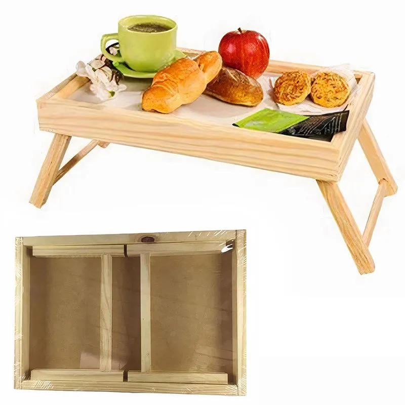 Bandeja De Madeira Retangular P/servir Café Da Manhã 46x25cm