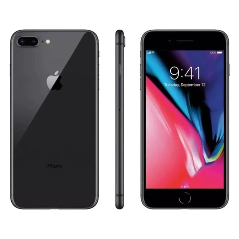 Aparelho Apple Iphone 8 Plus Preto 64gb Vitrine Grade A Com Fone De Ouvido Bluetooth