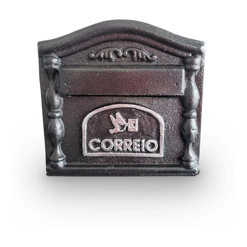 Caixa Alumínio Colonial Preto/prata Embutir N35